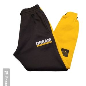 Dream Clothing Black and Yellow Joggers Size XL